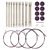 Options Interchangeable Nickel Plated Circular Knitting Needle Set<br>&nbsp;Size: 9 Pairs Needle Tips & 4 Cables