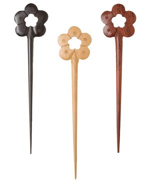 Knitcellaneous Flower Shawl Stick by Knitcellaneous
