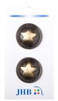 Polished Star Buttons - Brass