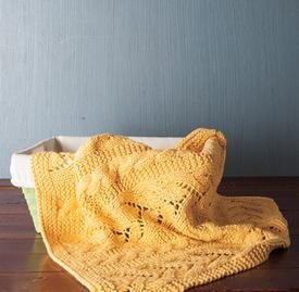Fancy Cables and Lace Baby Blanket Pattern