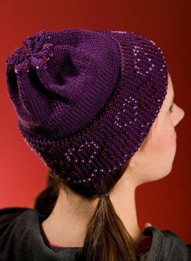 Beaded Hearts Beanie Pattern