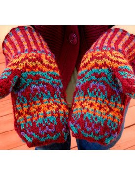 Jewelled Prism Mittens Pattern