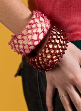 Crochet Beaded Crochet Chunky Bracelets