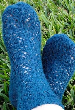Linda Butterfly Toe-up Socks