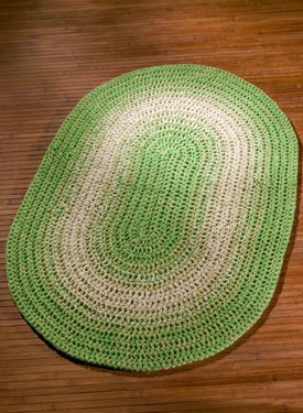 Eliptical Crochet Bath Mat