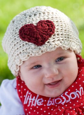 Sweet-Heart Crochet Infant Hat