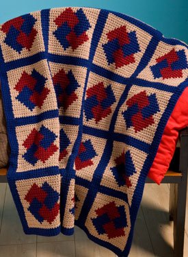 Pinwheel Magic Crochet Blanket