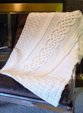 Cabled Wedding Blanket