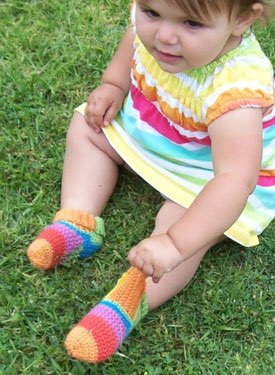 Baby Slipper Crochet Socks