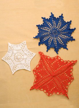 A Trio of Knitted Doilies