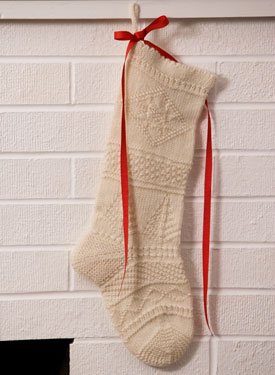 Mix-It-Up Textured Christmas Stocking Pattern