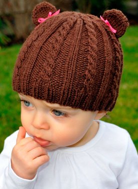 Cabled Teddy Hat