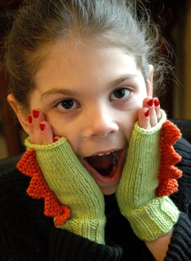 Dinosaur Mittens in 5 sizes