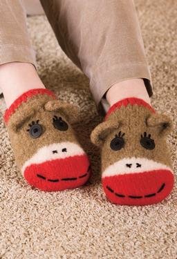 Sock Monkey Slippers