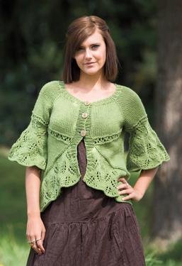 Eyelets and Lace Curved Hem Cardigan