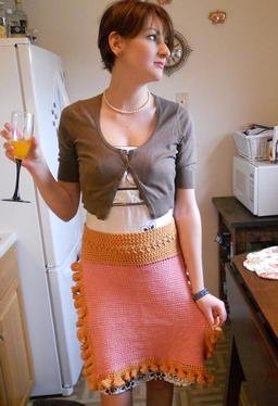 Tunisian Crochet Ruffled Apron