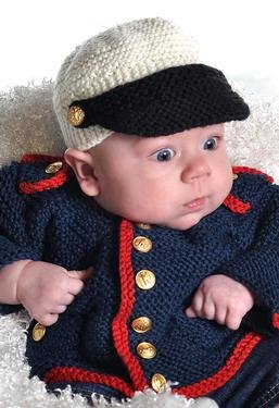 Baby Boy Dress Blues Cardigan & Hat