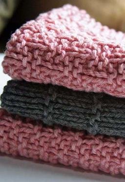 Kitchen Knitted Dishcloths - set of 3