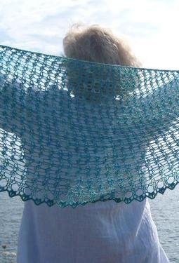 Crochet Crescent Sea Shawl