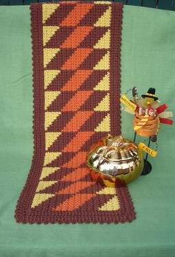 Fall Fiesta Crochet Table Runner