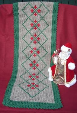 Holiday Crochet Table Runner