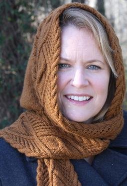 Lace & Cable Hooded Scarf