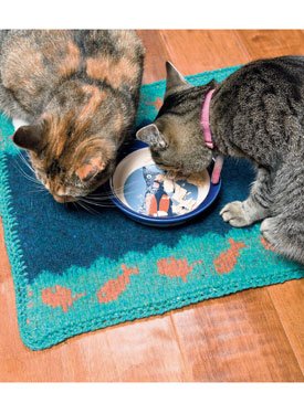Felted Goldfish Cat Placemat Pattern