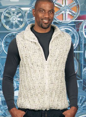 Zip-It Cabled Crocheted Vest Pattern