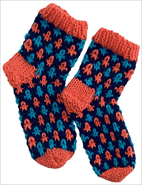 Fleur de Lys Socks Pattern