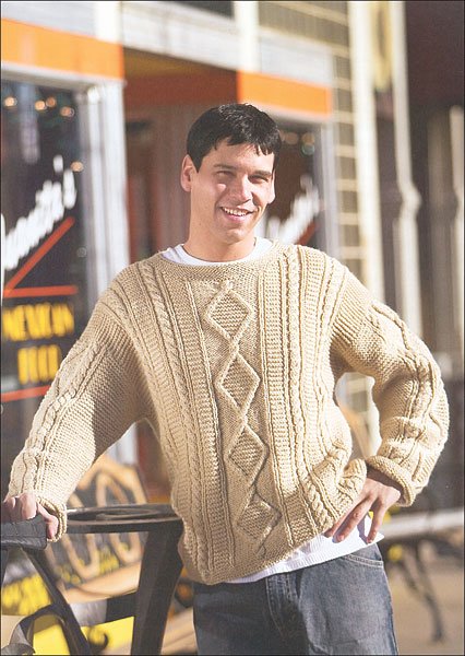 Garter Stitch Aran Pullover Pattern