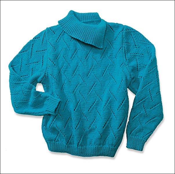 Diagonal Eyelet Pullover Pattern