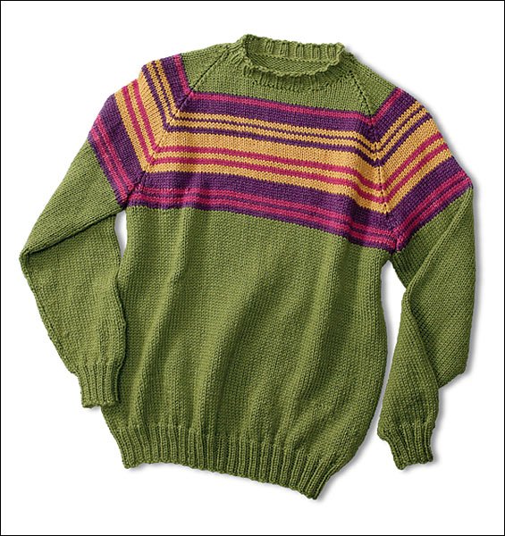 Striped Crewneck Sweater Pattern