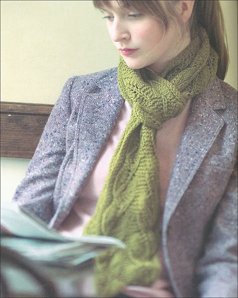 Backyard Leaves Scarf Pattern