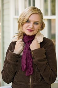 Rib and Cable Quartet (Single Cable) Scarf Pattern