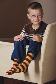 House Socks (wide Stripes) Pattern