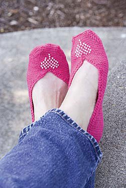 Love-heart Slippers Pattern