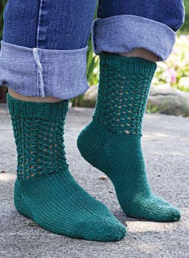 Eyelet Chevron Socks Pattern