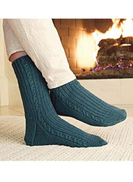 Cable Clock Socks Pattern