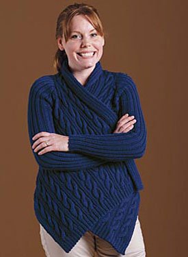 Cabled Blanket Coat Pattern
