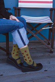 Embroidered Flower Socks Pattern
