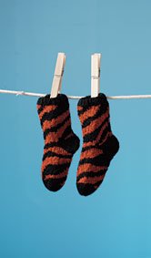 Zebra (aka Tiger) Feet Booties Pattern