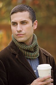 Blue & White Striped Neck Gaiter Pattern