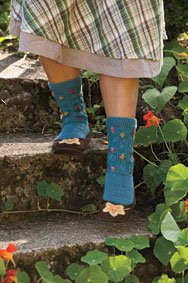 Embroidered Trellis Socks Pattern