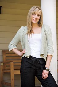 Qina Three-Quarter Sleeve wrap Cardigan Pattern