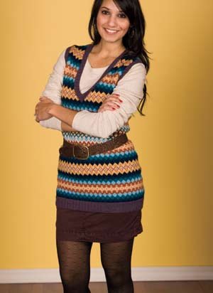Corrie Fair Isle Vest Kit, Bold