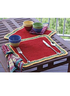 Felted Provencal Placemats & Napkin Rings Pattern