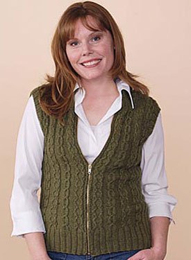 Slipped Cable Vest Pattern