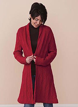 Mossy Diamonds Coat Pattern