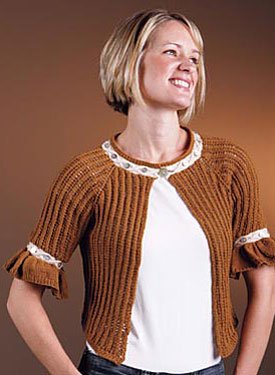Lace-Rib Shrug Pattern