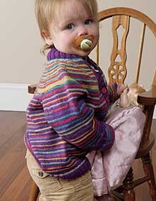 Happy Stripes Yoked Baby Pullover Pattern